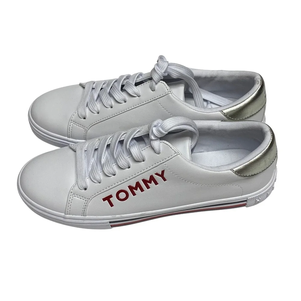 Tommy Hilfiger Lestiel Lace-Up Faux Leather Casual Sneaker 8M‎ NEW